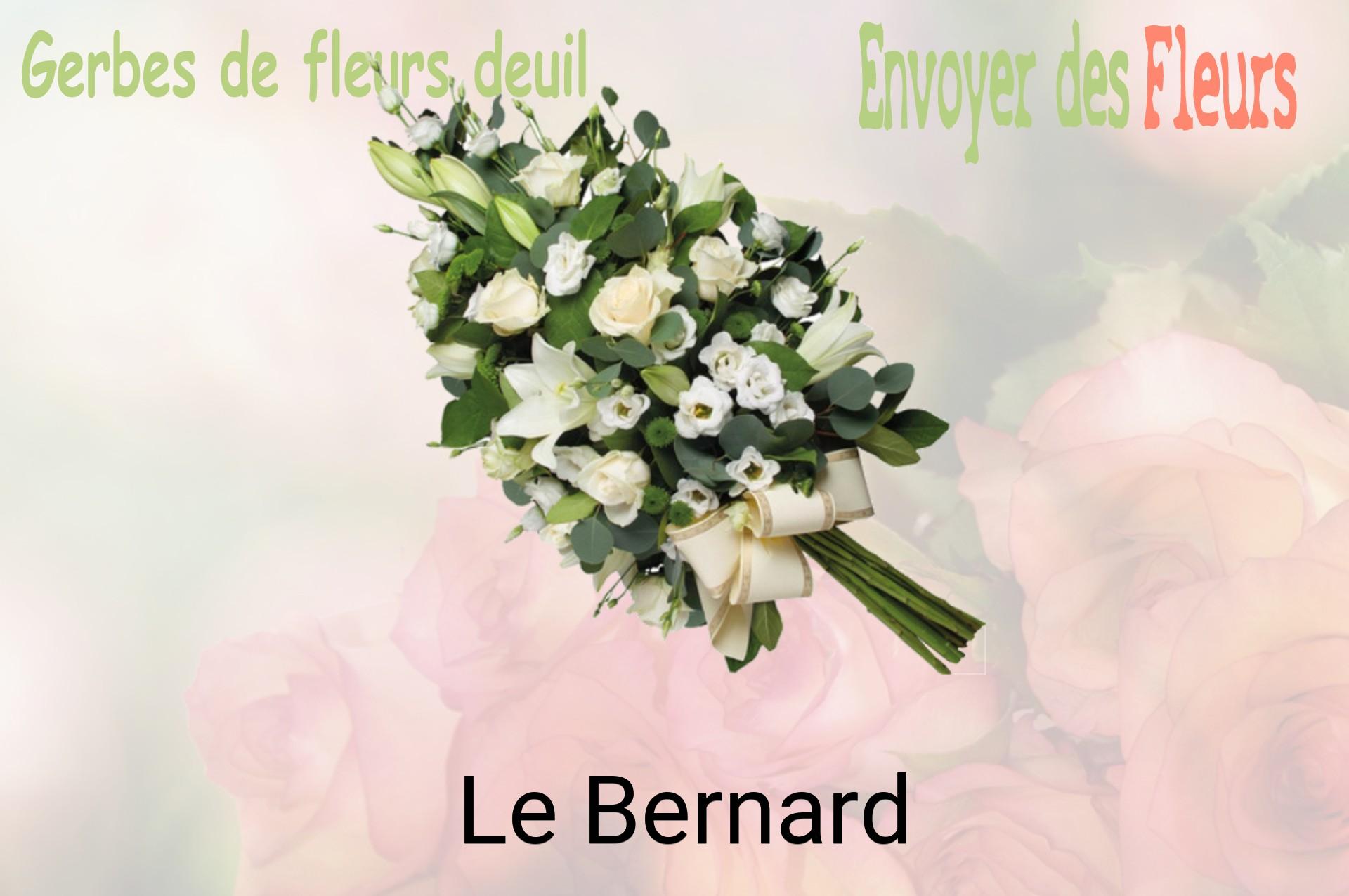 Gerbe de fleurs de deuil livrée à Le Bernard
